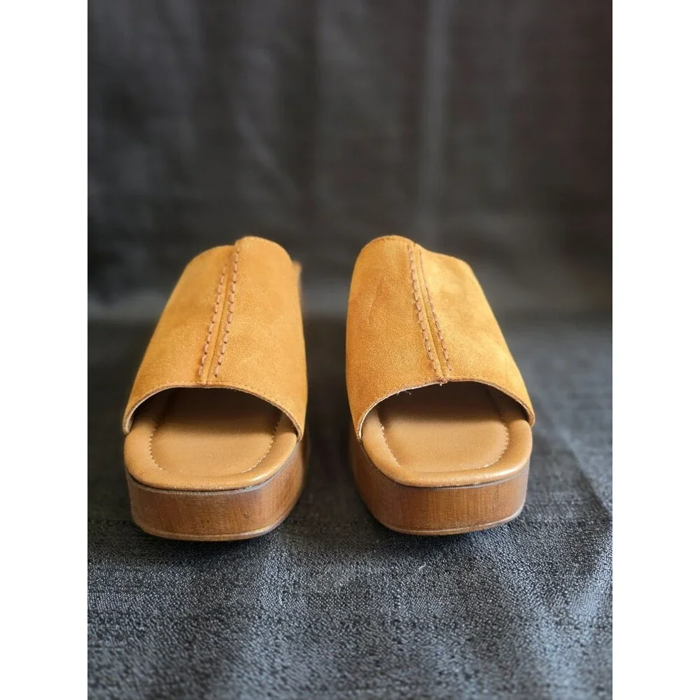 Seychelles Made For Me Suede Platform Mule NWOB Size 9 Boho Festival Concert - Picture 3 of 10